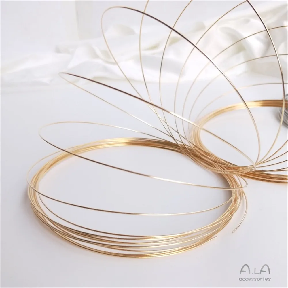 14K Gold Plated White gold memory wire collar handmade DIY accessories Ring bracelet thread material