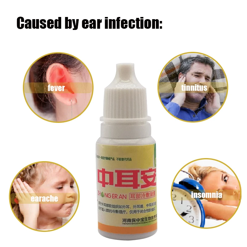 Earwax Remover Ear Cleansing Pain Relieve Drops Chinese Herbal Extract Medicine Plaster For Acute Otitis Tinnitus Deafness Sore