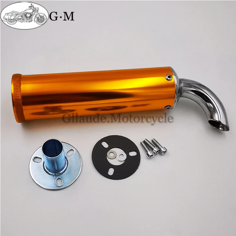 Universal Metal 60X200MM Racing Exhaust Muffler Silence Silencer 2 Stroke Motorcycle Exhaust Pipe