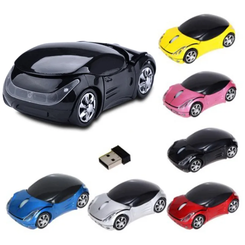 Mouse di scorrimento USB senza fili del Mouse ottico 2.4GHz 1600DPI per il Mouse dell'automobile del fumetto del computer portatile della compressa