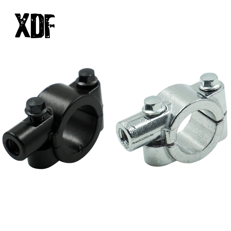 A Pair 22mm 25mm M8 M10 Motorcycle Mirror Mount Holders Bracket Clamp For Motorbike Handlebar Moped Dirt Pit Bike ATV Quad