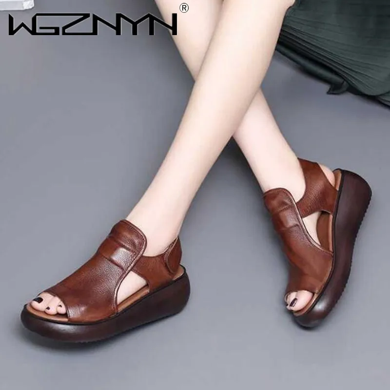 Women Sandals Lady Summer Pumps Platform Roman Shoes Wedges Casual Peep Toe Sandals Women Sandals Fashion Shoes for Women 2023