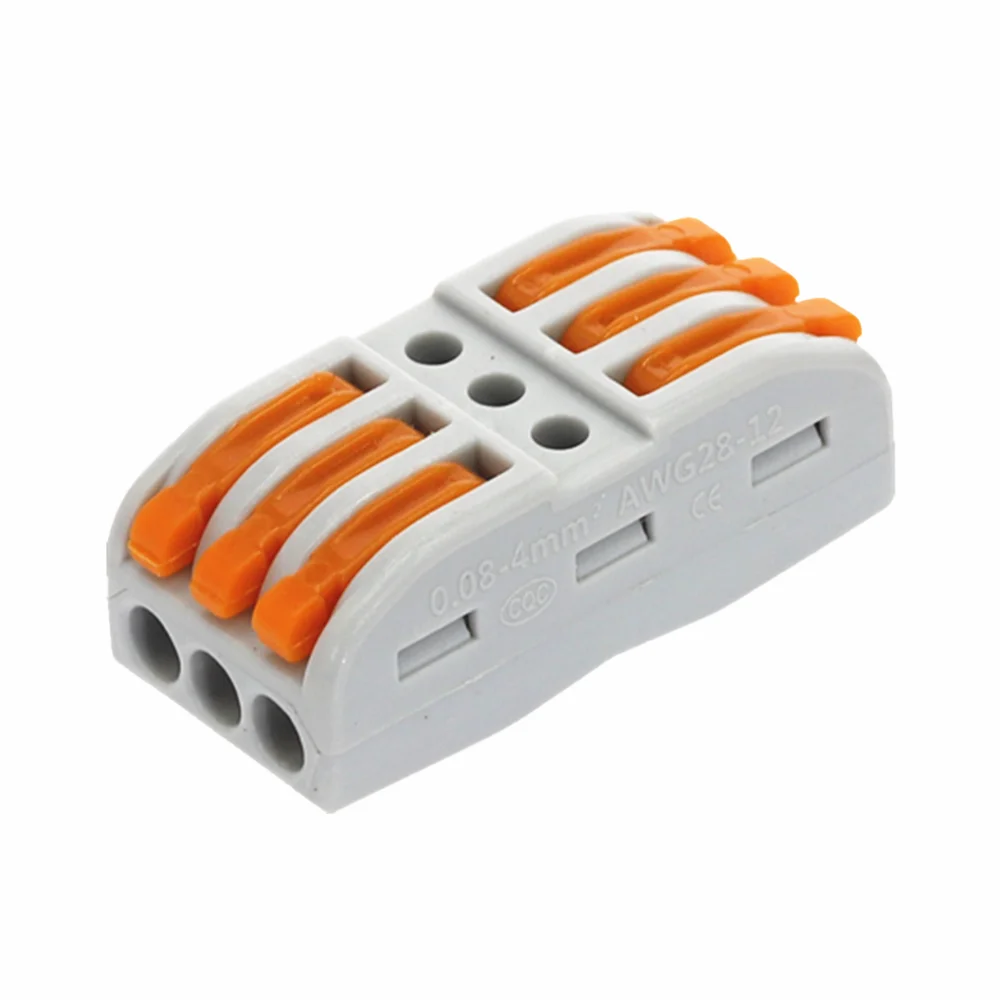 

10Pcs SPL-3 Wiring Cable Connector 32A/250V Conductor Terminal Block Threader Splitter 0.08-2.5mm