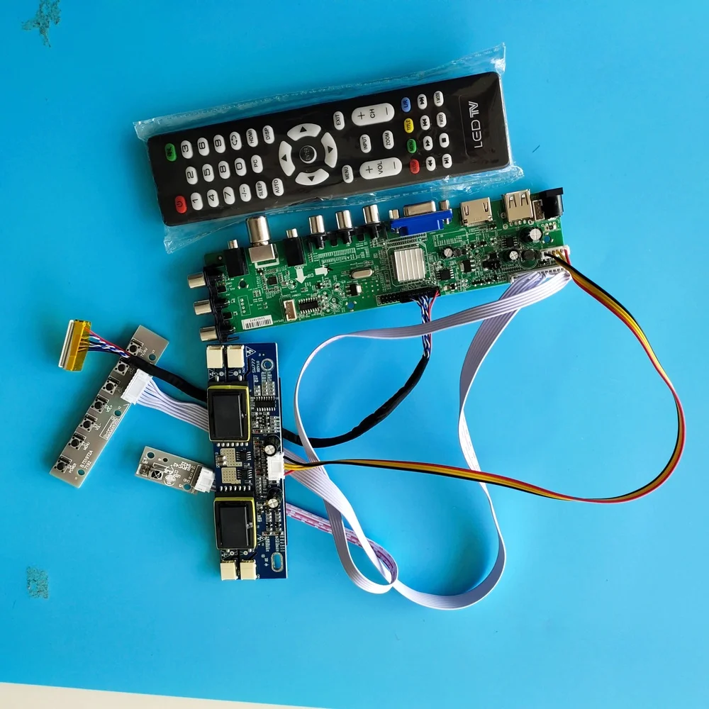 

Kit for LM190E08-TLC1/LM190E08-TLC2 Digital LCD Panel 4 CCFL board TV 1280X1024 HDMI VGA Controller USB remote DVB-T 30pin 19"