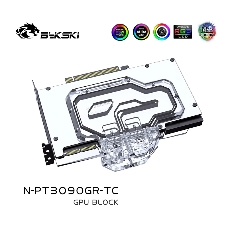 Bykski N-PT3090GR-TC GPU wasser Kühler Block Für Palit RTX 3090 GameRock OC Volle Abdeckung GPU video karte Wasser Kühlung