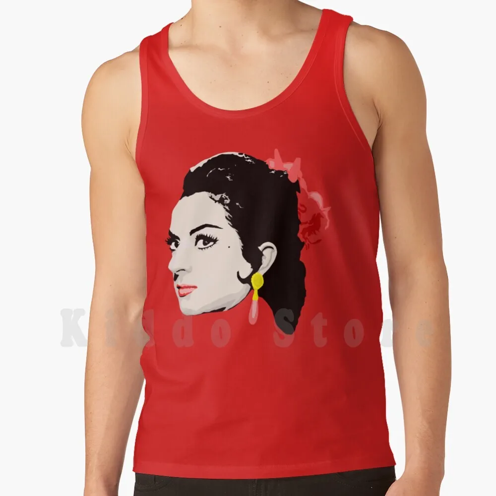 Lola Flores Tank Tops Vest 100% Cotton Lola Flores Flemish The Pharaoh Cantaora Couplet Flamenco Dancer Maria Dolores