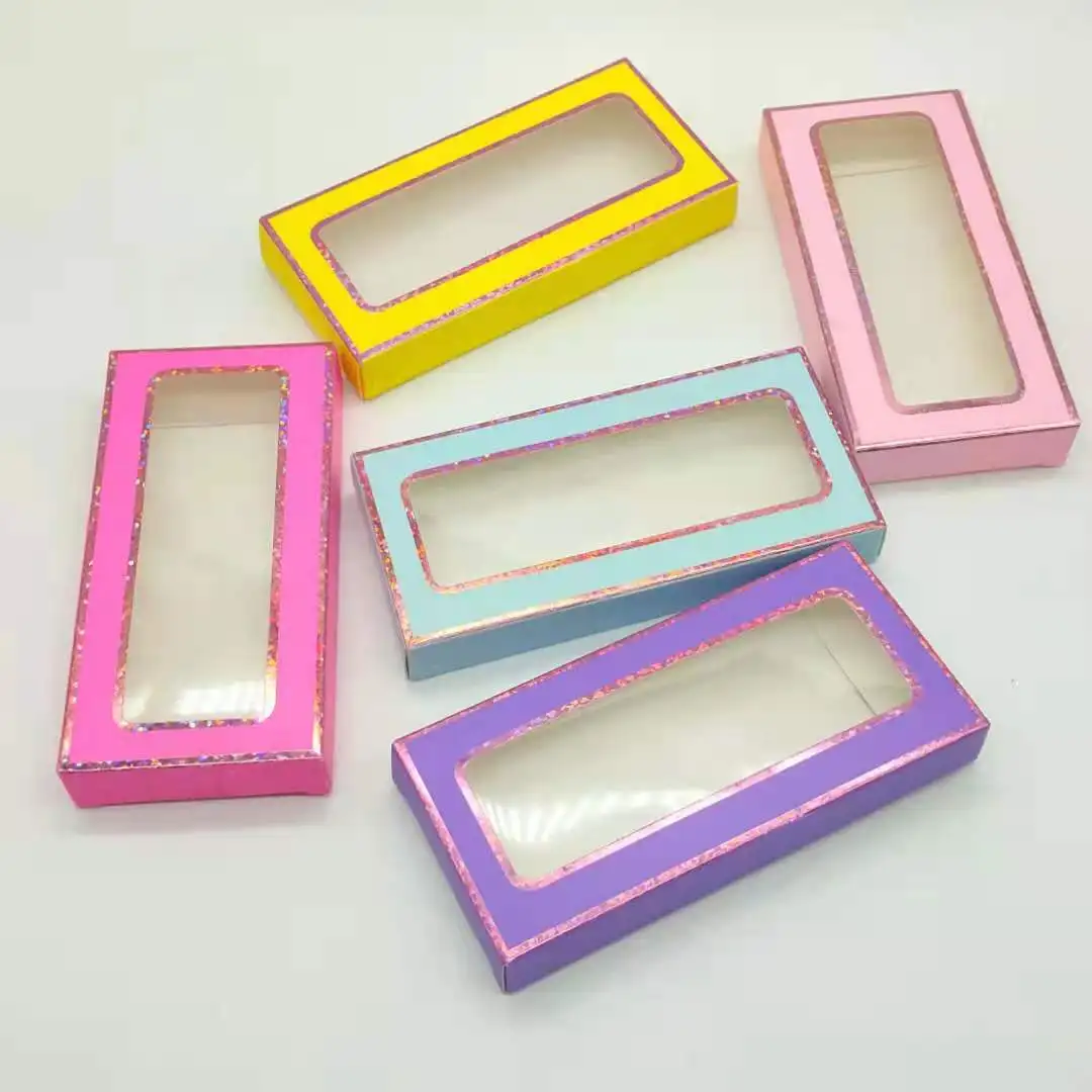 Eyelashes Packaging Box Wholesale Bulk Custom Empty Paper Package Case Mink Lashes New 10 pcs paper false eyelash  Boxes