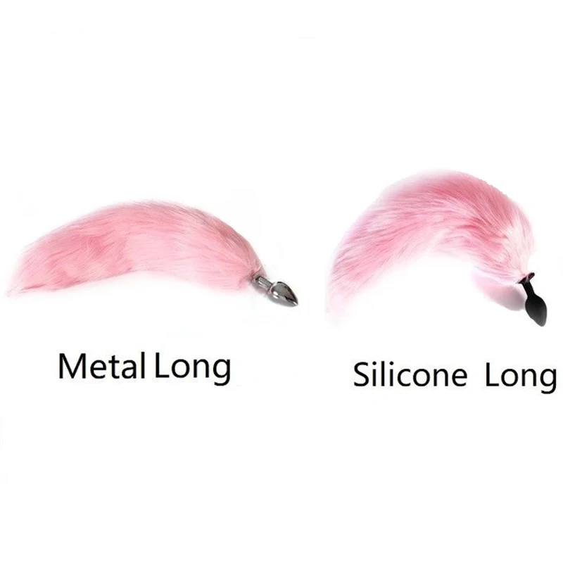 Lichtgevende licht fox tail Metal siliconen anale kralen butt plug erotische gay BDSM cosplay party game insert Anus Sex toy voor paar