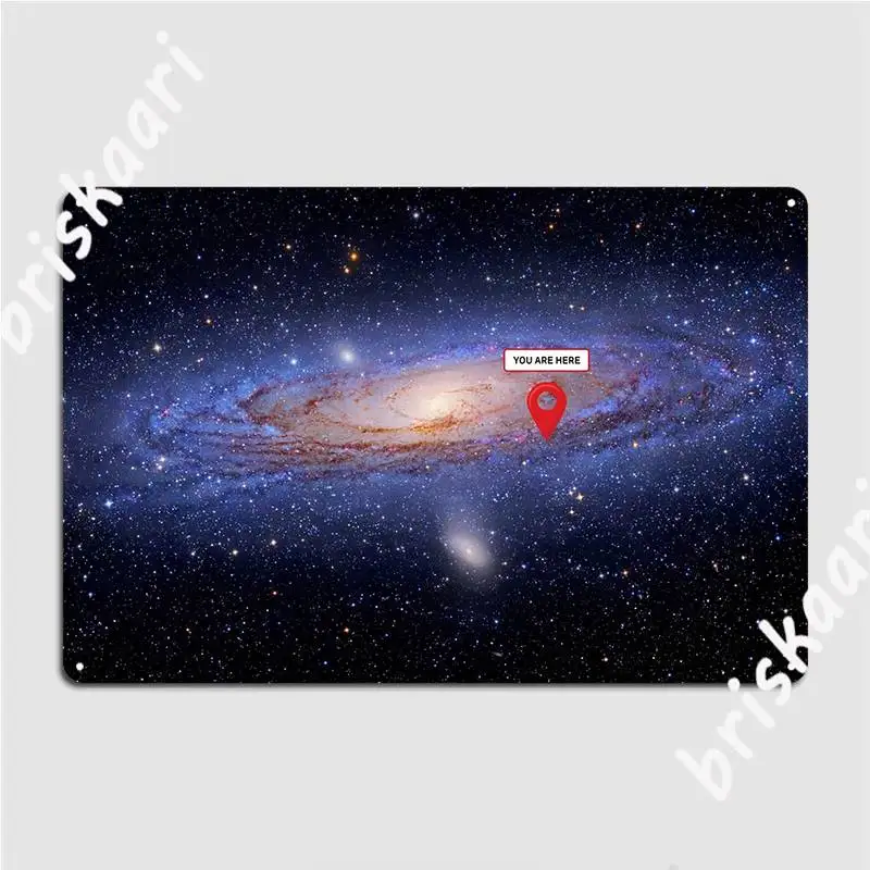 You Are Here: Mapa de la Vía Láctea, mapa espacial, mapa de la galaxia, cartel de placa de Metal, decoración de garaje, Pub, decoración de pared, carteles de letrero de estaño