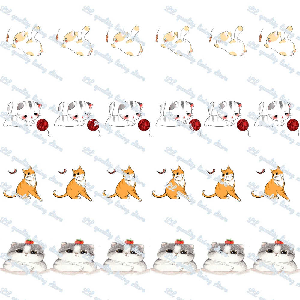 

WL 16-75mm Cute Cat Printing Grosgrain Ribbon Gift Wrapping Bow Party Decoration Craft Supplies Wholesale Dog Animal Collar