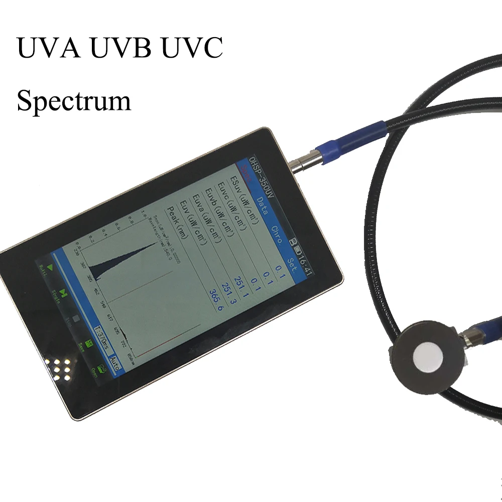 230nm to 850nm UV Light Spectrometer with extend fiber for irradiance mW/cm2 Test OHSP350UV hoopoocolor