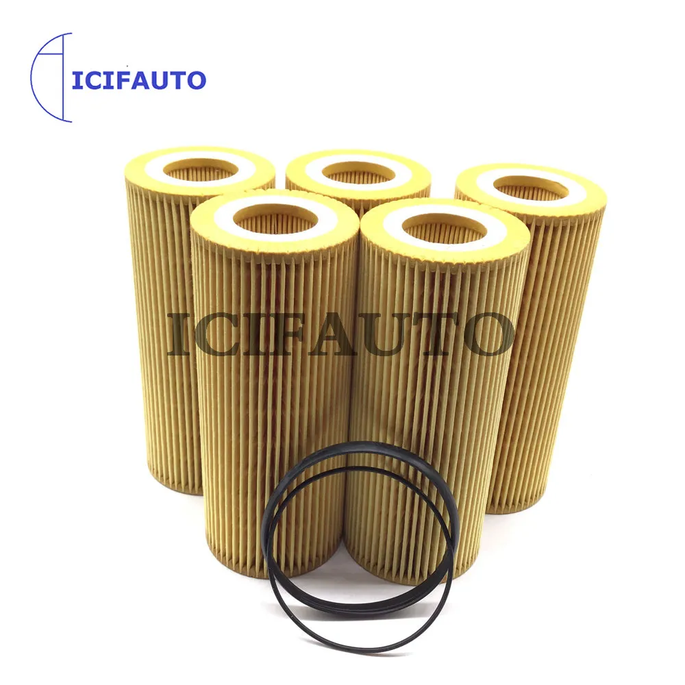 5X Engine Oil Filter for Audi A4 A6 A7 A8 Q5 Q7 VW Touareg Porsche Cayenne V6 2.4 2.5 2.8FSI 3.0TFSI 3.2FSI 06E115466,06E115562