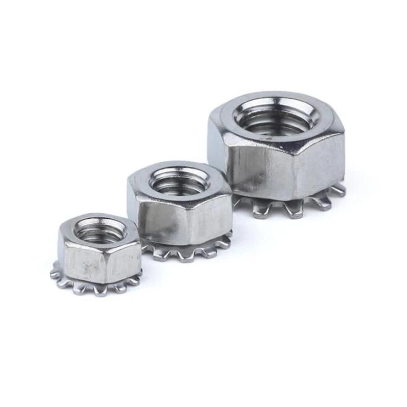 Блокировочная гайка типа K M3, M4, M5, M6, M8, 304, из нержавеющей стали, K-образная шестерня, шестигранная гайка для кепса, стандартная многозубая гайка, K-образная гайка