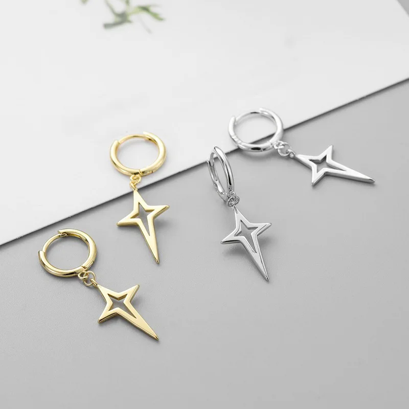1 Stück Männer Frauen Punk Gothic Kreuz Übertrieben Klassische Metall Christian Kette Tropfen Baumeln Ohrringe Straße Hip Hop Schmuck Kpop – Detail 11