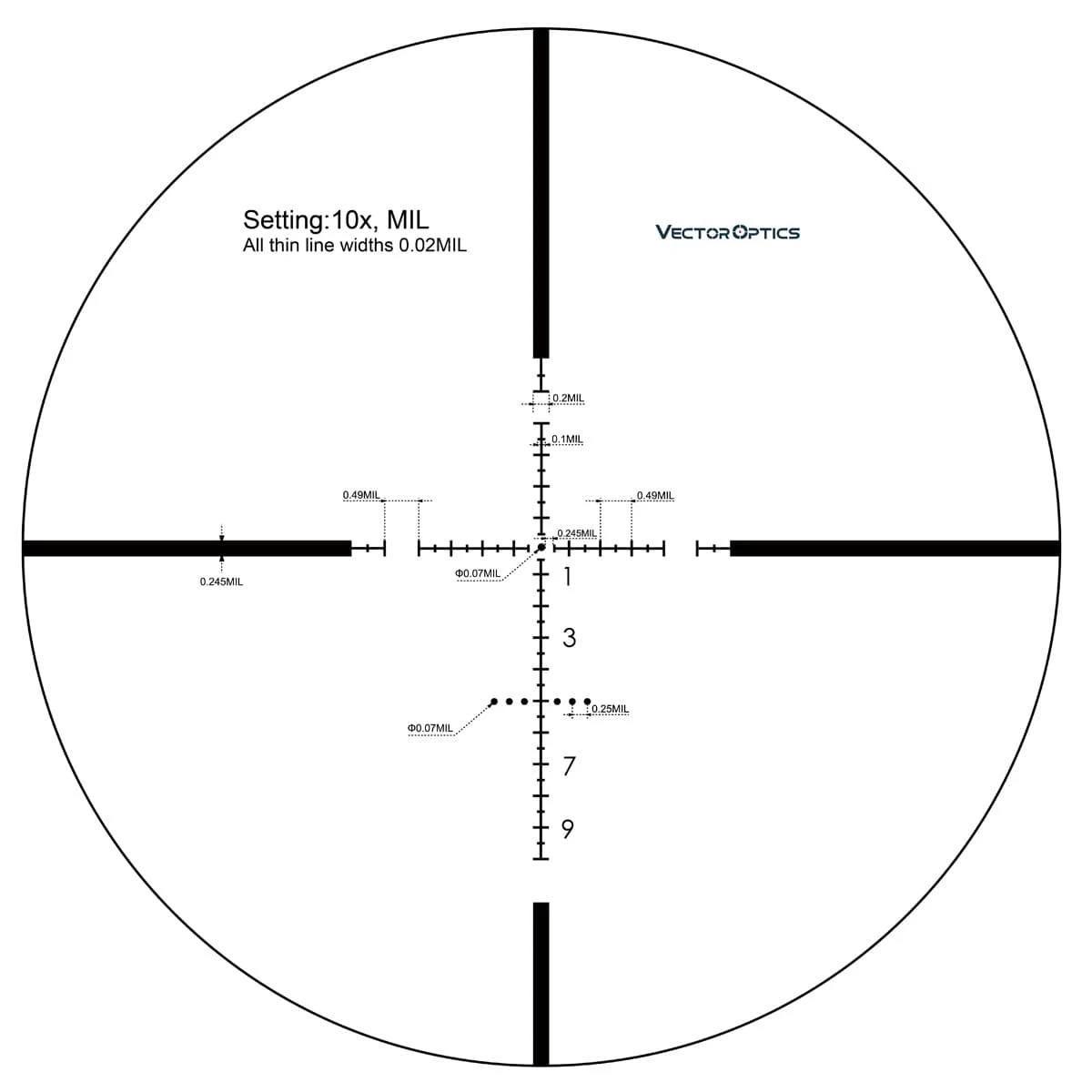 Imagem -02 - Vector Optics-marksman Hunting Rifle Scope 3.510x44 Turret Lock 10 Mil Fit Airgun Armas de Fogo Reais. 308win