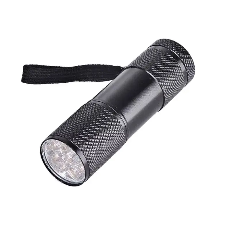 9W UV Resin Curing Lamp Light 9 LED 395nm UV Resin Nail Dryer Blacklight Flashlights Jewelry Tools