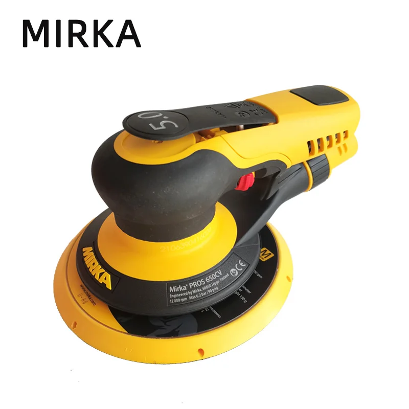 

Mirka Pneumatic Sandpaper Machine Car Putty Grinding Round Dry Grinding Machine Central Dust Collecting Abrasive Tool