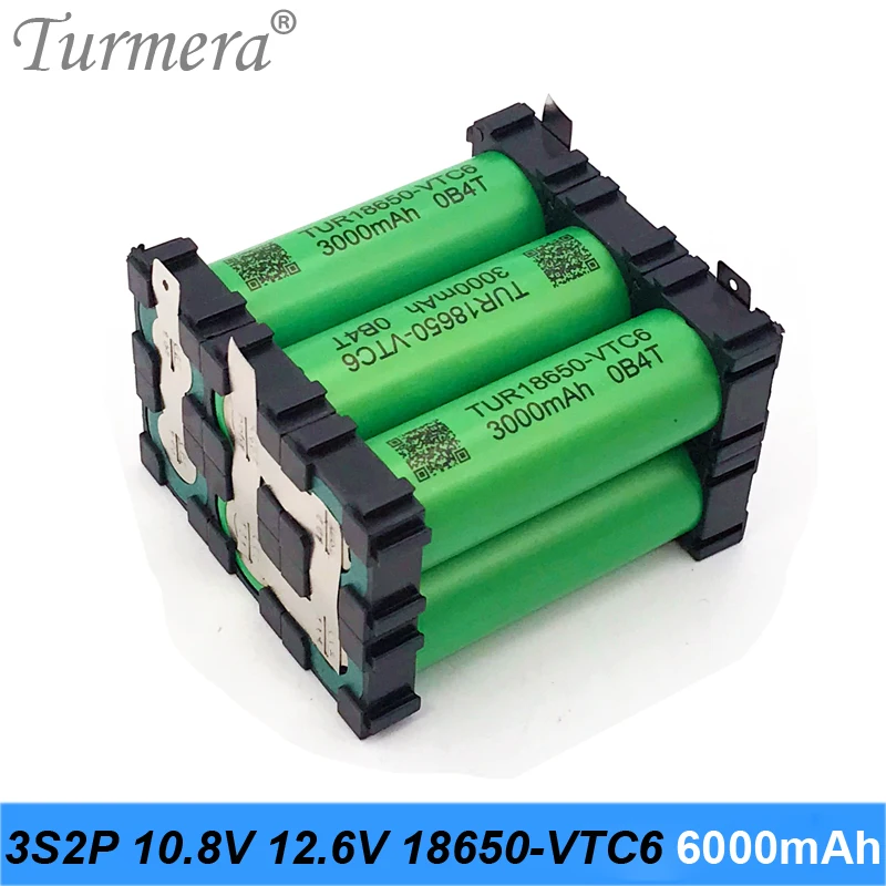 Turmera VTC6 bateria 3000mAh 30A bateria TUR18650-VTC6 3S 12.6V 4S 16.8V 5S 21V dodaj uchwyt do 12V 18V śrubokręt baterie użyj