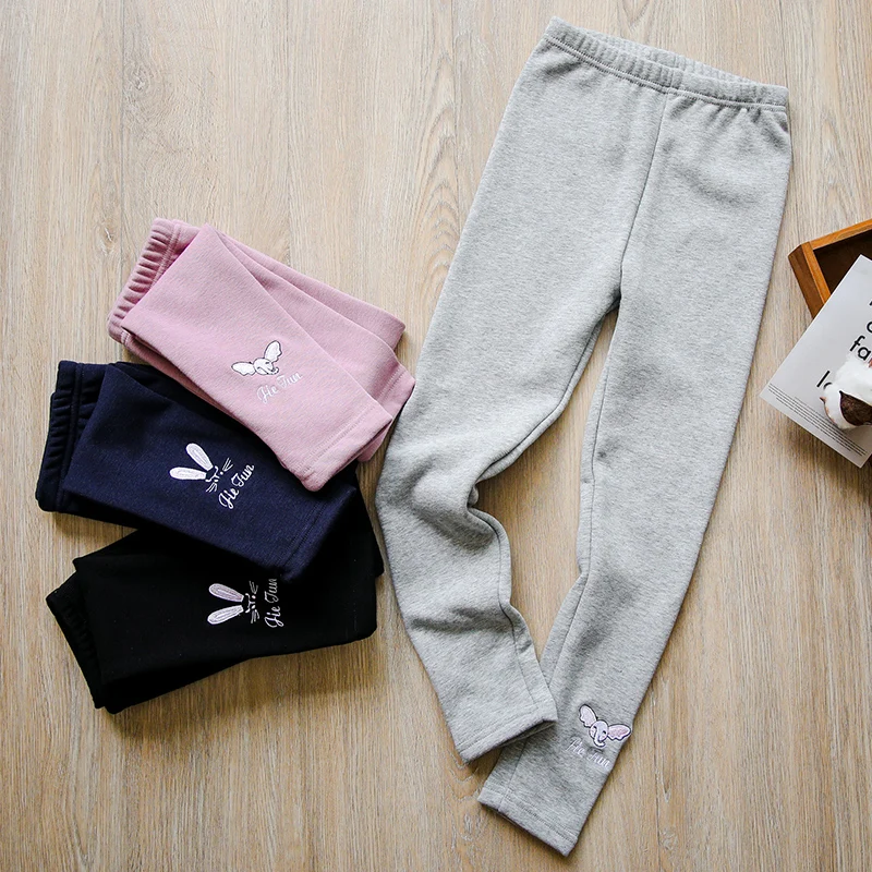 Girls' Leggings with plush and thickened outer wear of children's trousers in autumn and winter and children's warm pants