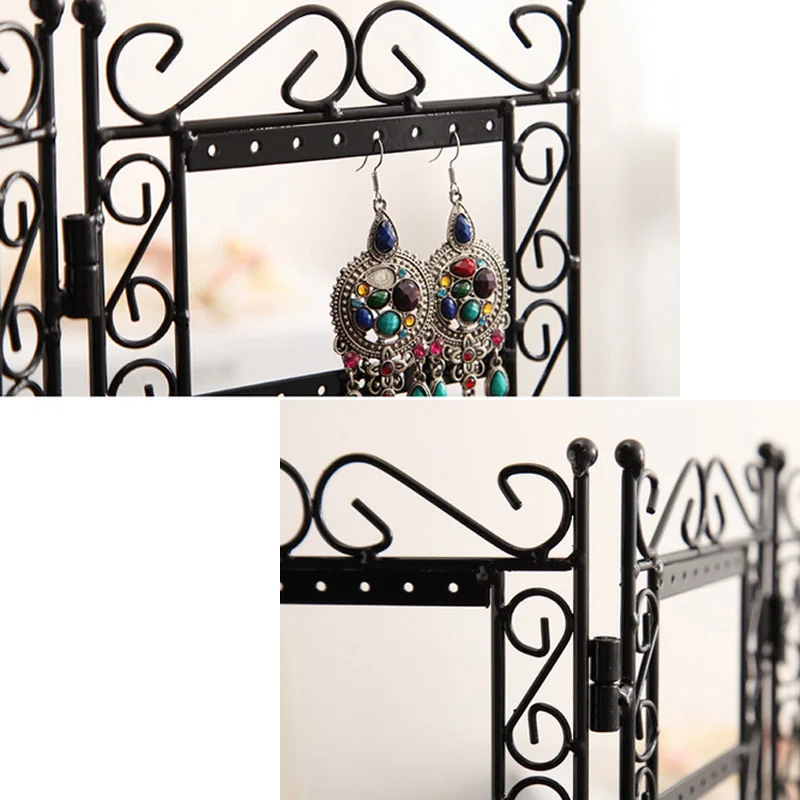 New Metal Jewellery Box Necklace Pandents Ring Earrings Organizer Jewellery Packaging Holder Stud Jewelry Display Wholesale