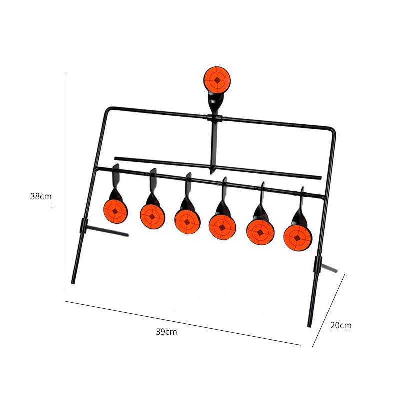 7-Ring Auto-Reset Rotating Target Target Metal Steel Target Shooting Practice Target Cs Competition Seven Targets