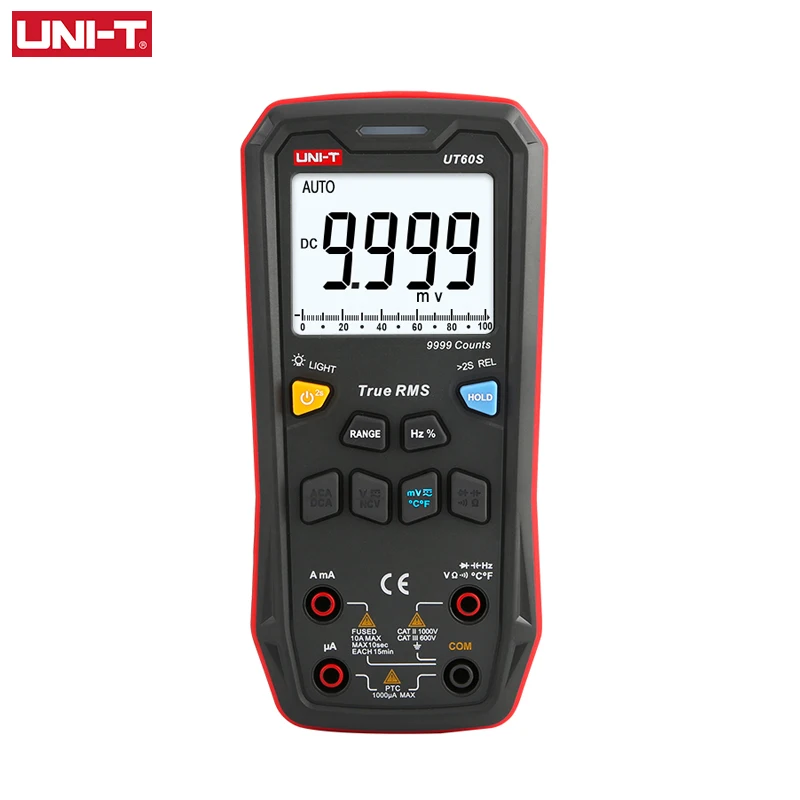 Imagem -02 - Uni-t-digital Multímetro Inteligente Ut60s Ut60bt 1000v ac dc Voltímetro Amperímetro True Rms Medidor de Frequência Capacitor Testador de Temperatura