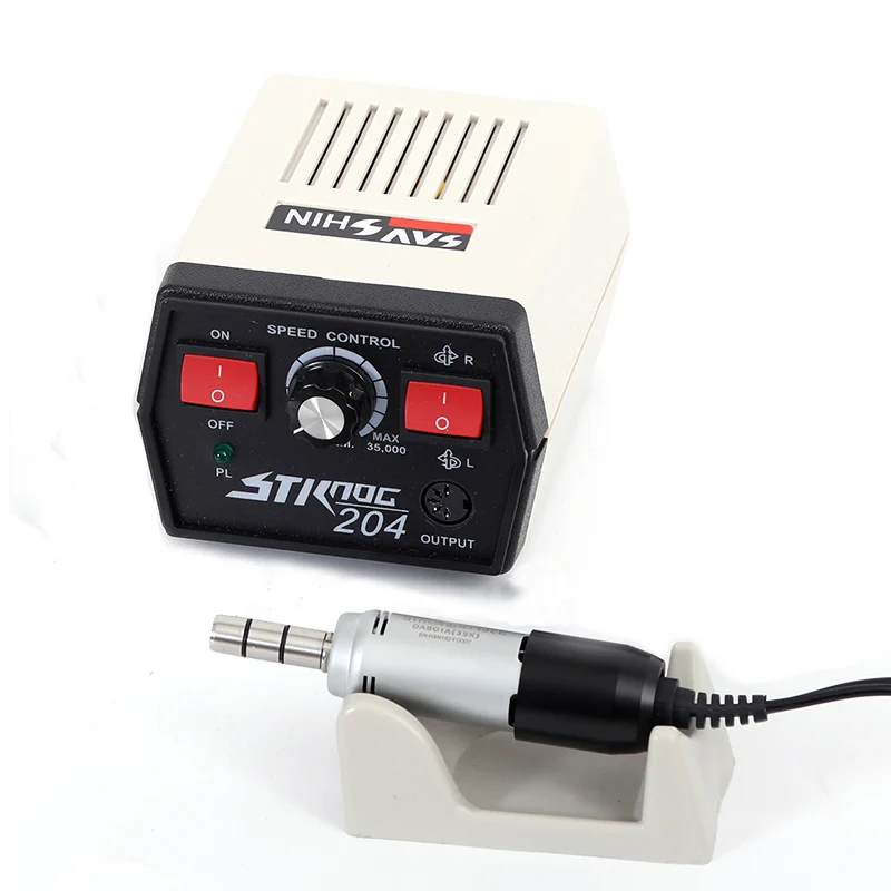 Strong Power 204 Dental Lab Polishing Machine Factory Supply Electric Nail Micromotor With Drill Handpiece E Type