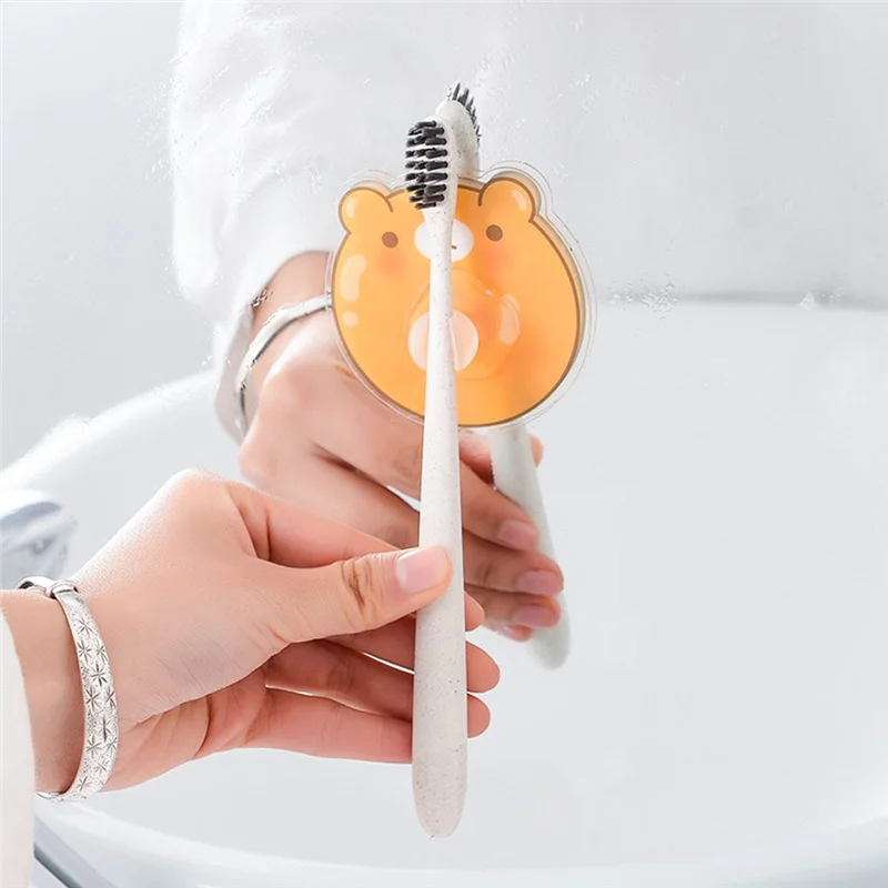 Cartoon Wall-mounted Toothbrush Holder Pencil Keychain Storage Holder Hook Shaver Organizer Tooth Brush Storage for Kids