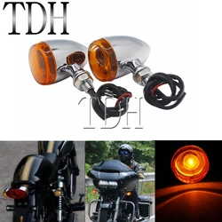 Universal LED Indicator Blinker Lamp Motorcycle Bullet Turn Signal Lights Flasher Light for Harley Honda Yamaha Kawasaki Custom