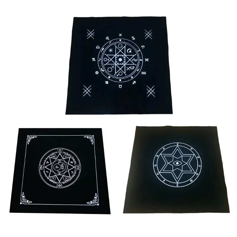 Art Tarot Pagan Altar Cloth Flannel Tablecloth Divination Cards Square Tapestry XXUF