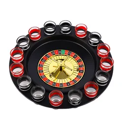 Bar Funny Tools Russia Turntable Shot Glass Drinking Game 16 Shot Glasses Set Bar Swivel Plate