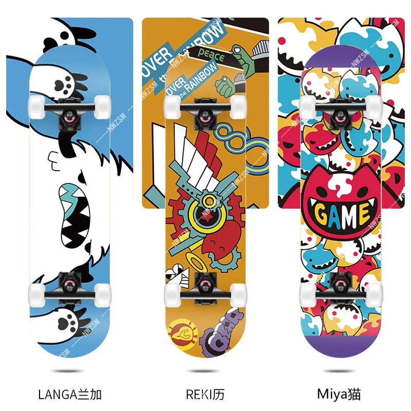 Anime Sk8 The Infinity Reki Langa Miya Cosplay Skateboard Stickers sandpaper are self-adhesive by hand