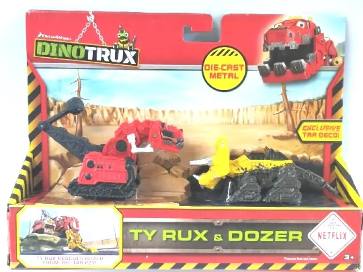 Dinotrux Dinosaur Truck com caixa original, carro de brinquedo removível, Mini modelo, presentes das crianças