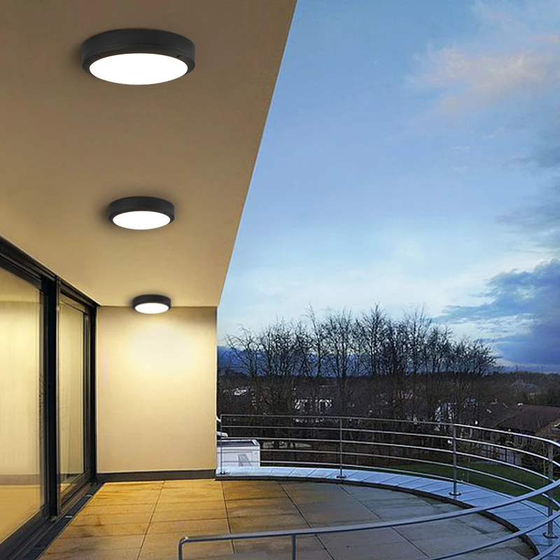 Waterproof Outdoor Ceiling Light Bathroom Lights Wall Sconce Lamp Flush LED Kitchen Balcony Porch Lighting Fixtures 90-260V