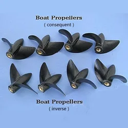 4Pcs M4 Two-blade RC Boat Paddle CW(STD)/CCW(REVERSE) Copper Core 2-Blade Nylon Propeller for 4mm s Shafts