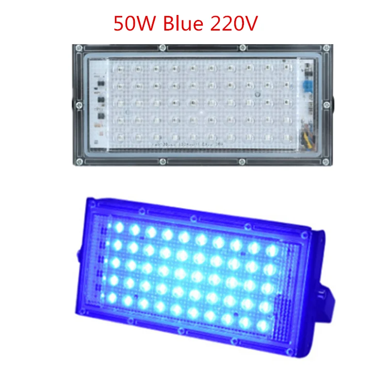 LED Iodine Tungste Lamp 50W 55W RGB Red Blue Green warm White AC 220V FloodLight Spotlight Refletor Outdoor Lighting Advertising