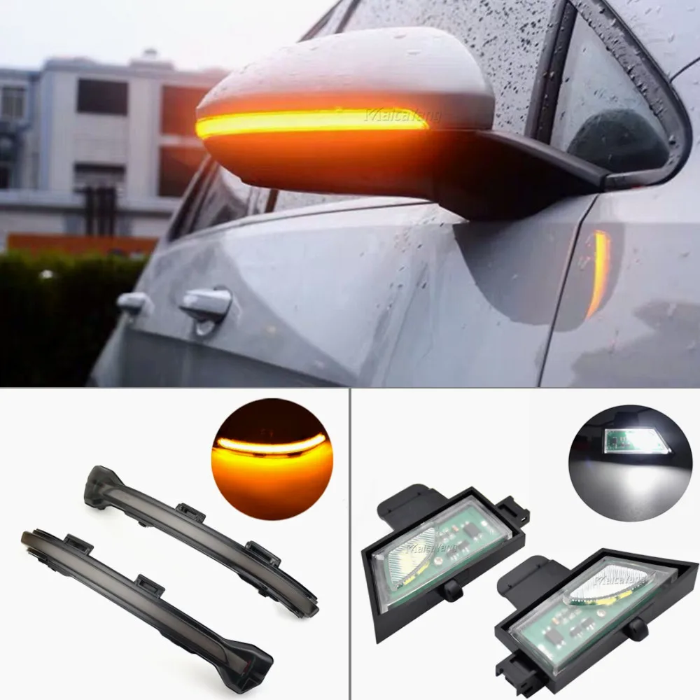 LED Under Mirror Light Dynamic Turn Signal Light For VW Volkswagen Golf 7 Jetta MK7 VII MK7 2021 Golf 7.5 GTI R Touran 2016-2020