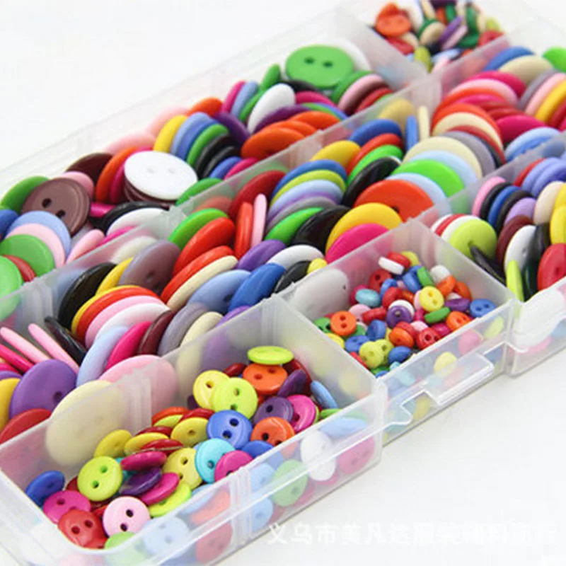 50/100PCS Garment Accessories 6/9/11/15/18/20/23mm Round Plastic Button 2 holes Craft Sewing Children\'s Garment Sewing Notions
