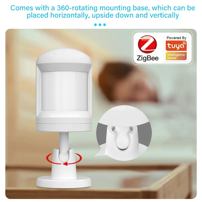 Aubess Motion Sensor Smart Human Body Sensor Body Movement ZigBee Motion Wireless Connection Smart Home For Tuya Alexa Google