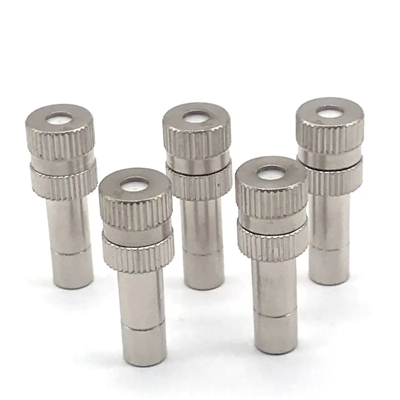 

20 Pcs Water Spray Nozzle Stainless Steel Fog Misting Nozzles 6mm Connectors Garden Water Irrigation Sprinkler Misting Fittings