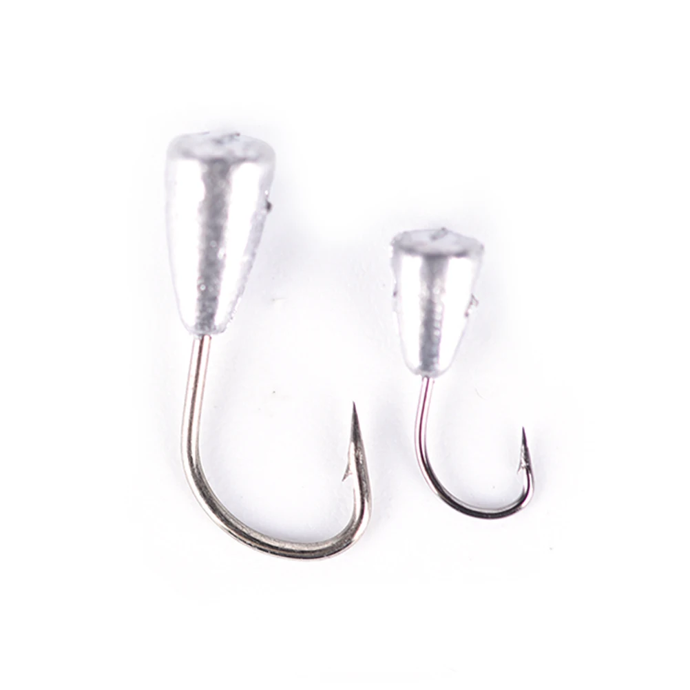 Titanium Tungsten Barbed Fishhook Tin Jig Head Stand Hooks 10Pcs Japan Overturned Hook 5 Size