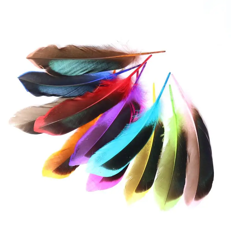 20 PCS Natural High Quality Wild Duck Feathers 4-6 Inches / 10-15cm Long, Diy Pheasant Feather Jewelry Decorative Accessories