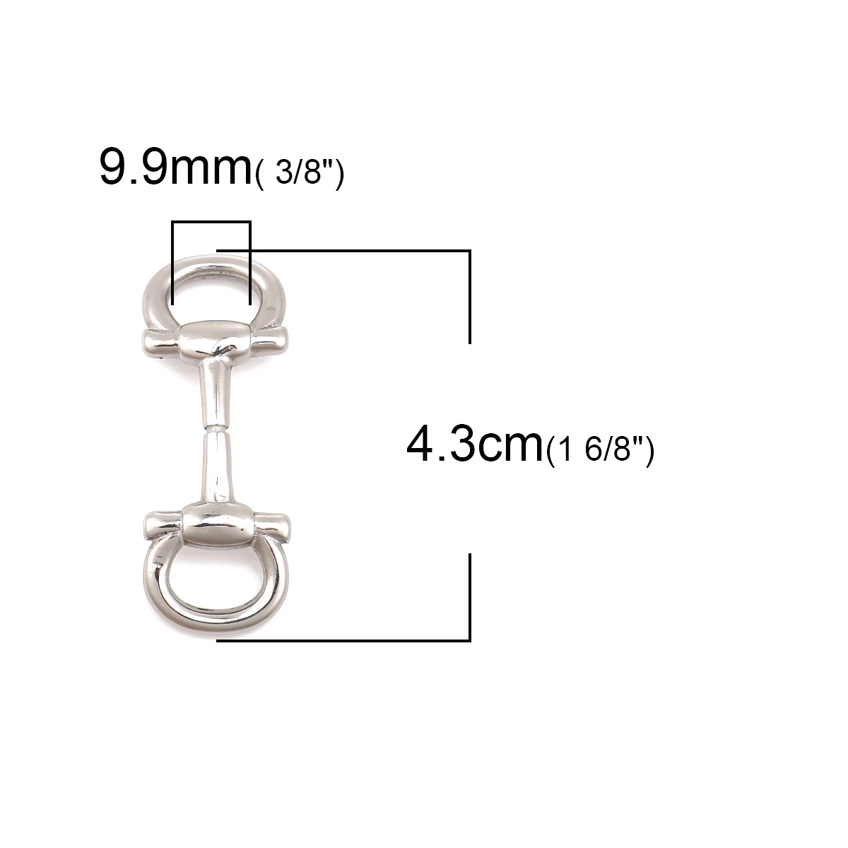 1 PC 316 Stainless Steel Casting Connectors For Jewelry Dull Silver Color Handle Shape  DIY Bracelet Macking Accessories