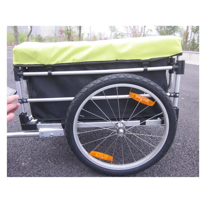 20 Inch Bike Cargo Luggage Trailer With Rain Cover, Aluminium Alloy Frame Bicycle Trailer, Luggage Cart, Mountain Bike Trailer