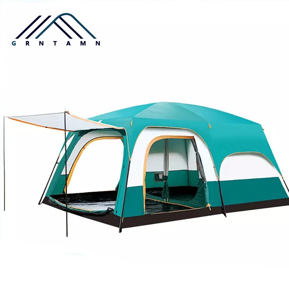 GRNTAMN Hot Sale Ultralarge 10-12 Double Layer Outdoor 430*305*200CM 3 Rooms Family Camping Tourist Tent