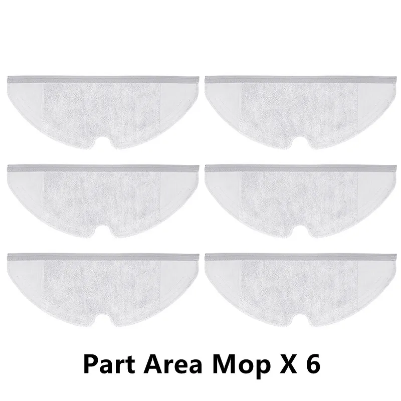 6Pcs Volledige Gebied/Deel Gebied Mop Doek Voor Xiaomi Roborock S5 S6 Max Pure Maxv S50 E4 Robot stofzuiger Kit Onderdelen Vervangingen