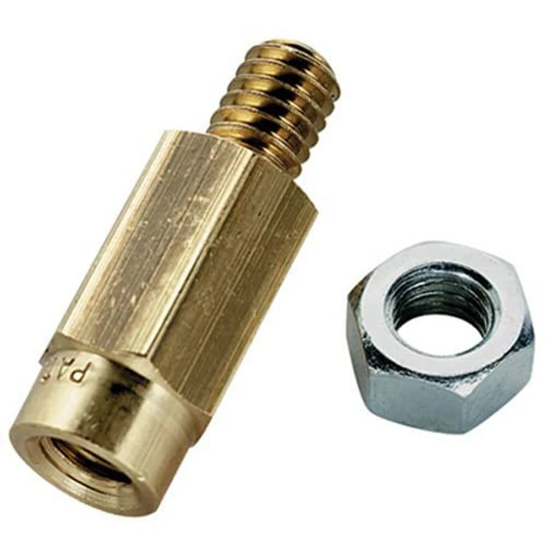 Solid Brass Side Post Terminal, Fits  3/8-16 Threads, Long Stud Adapter, Fits Standard Side Terminal Battery Sockets GM