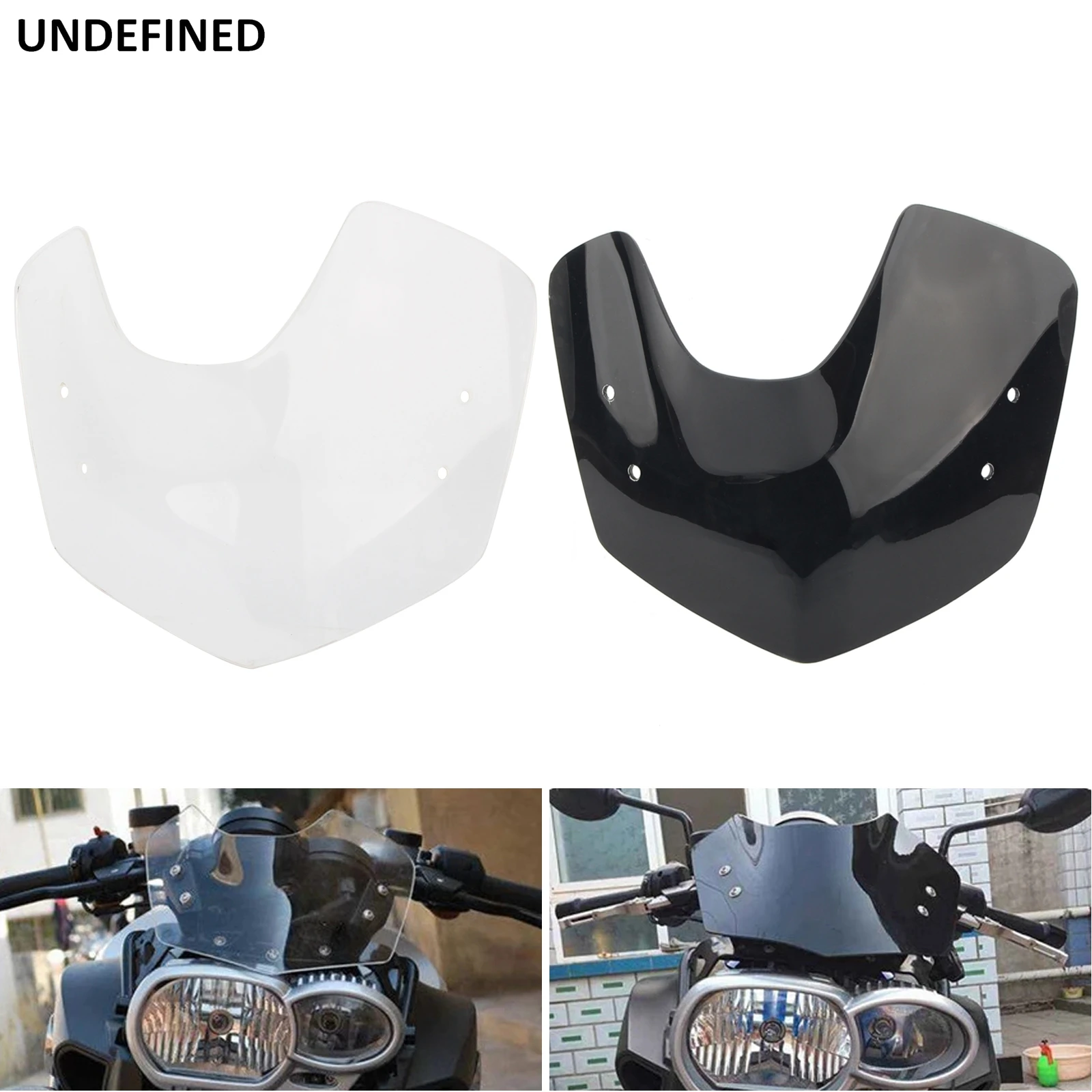 K1200R K1300R Motorcycle Windshield WindScreen Front Glass Cover Deflector Wind Shield Guard for BMW K1200 R 05-08 K1300 R 09-15