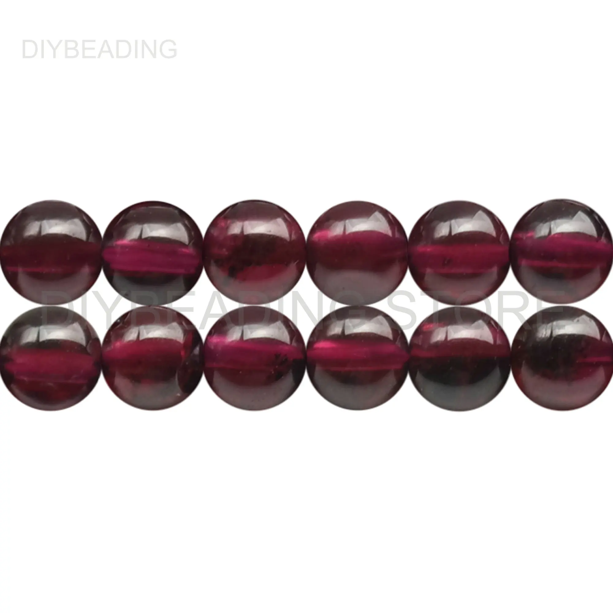 

Natural Garnet Healing Precious Stone Full Strand Smooth Round 3 4 6 8mm AAAAA Red Birthstone Beads for Bracelet Making Supply