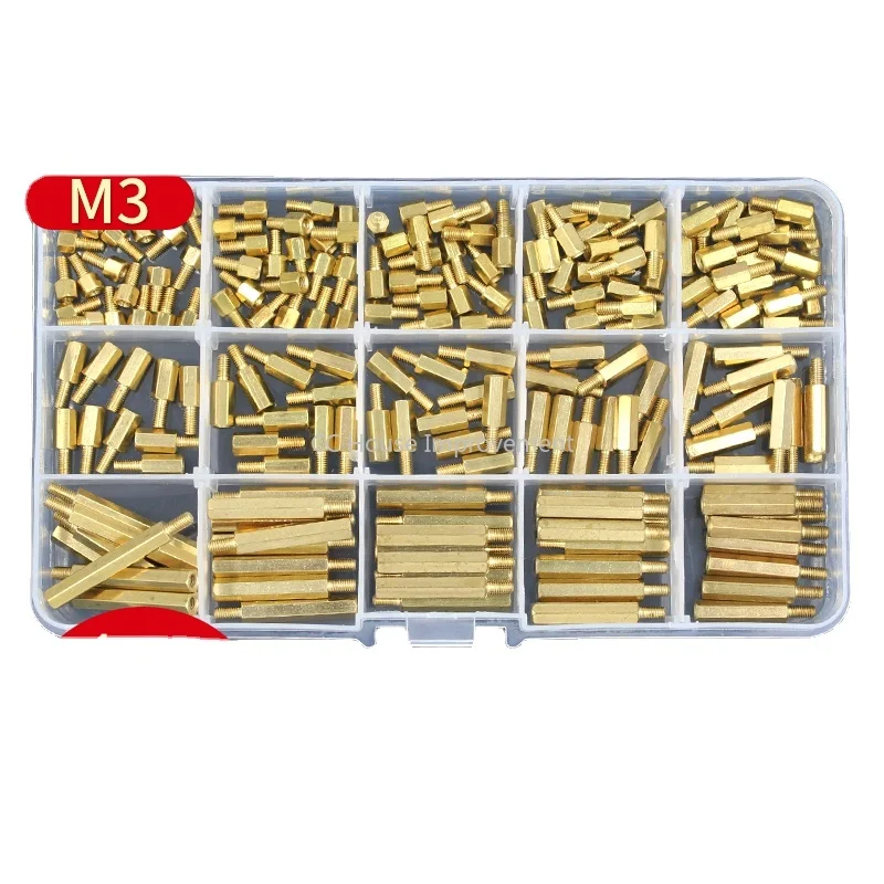 

190 шт./комплект, шестигранные гайки M3 в пластиковой коробке